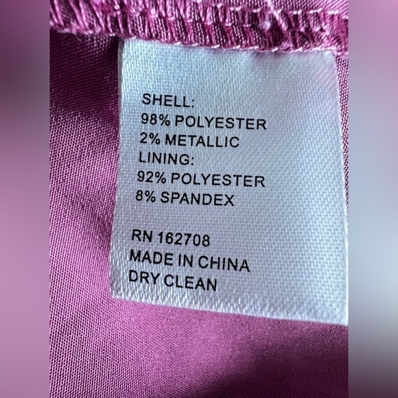 LDT Pink Chiffon Peplum Gown Size 6 - Picture 11 of 14